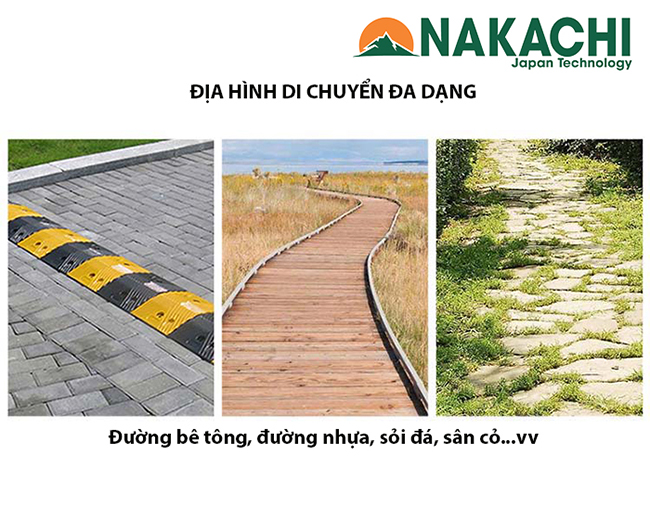 địa hình di chuyển Xe Điện 4 Bánh Nakachi NC-S02